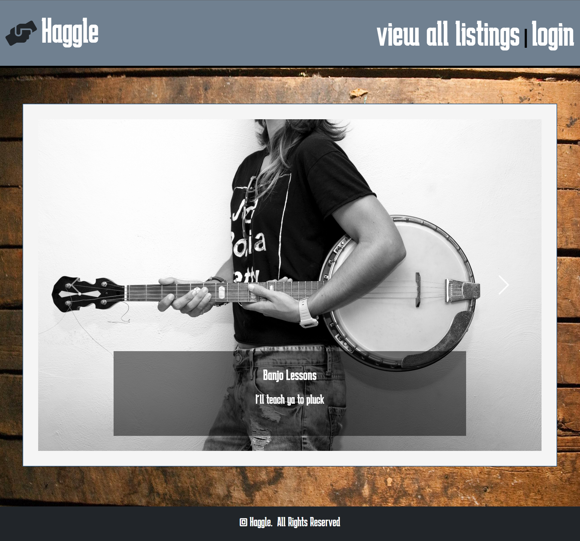 Screenshot of Haggle Trading Platfom Project